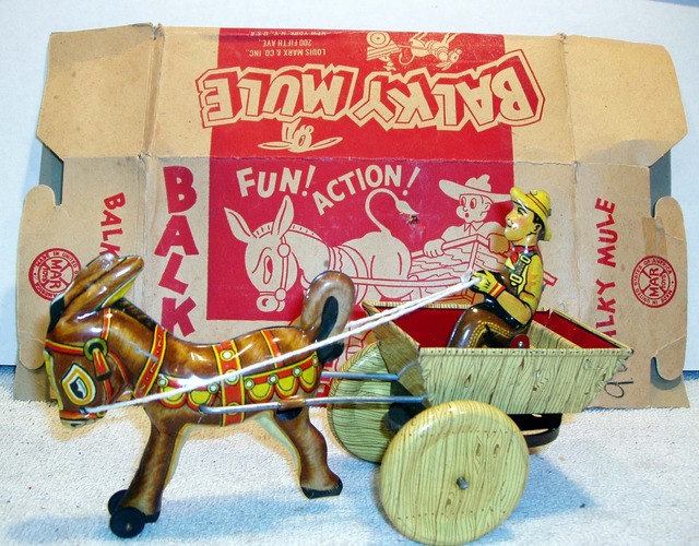 Balky Mule w/ Box © 1948 Marx Toys